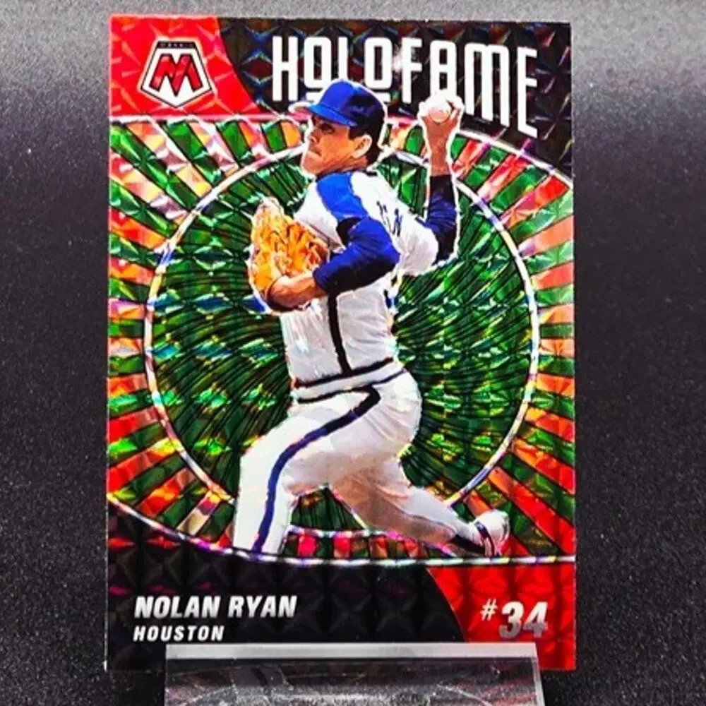 Nolan Ryan Red Blue Foil HoloFame Green Prizm Texas Rangers Houston Astros HOF